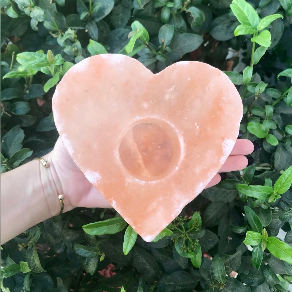 Pink Salt Candle Holder💕